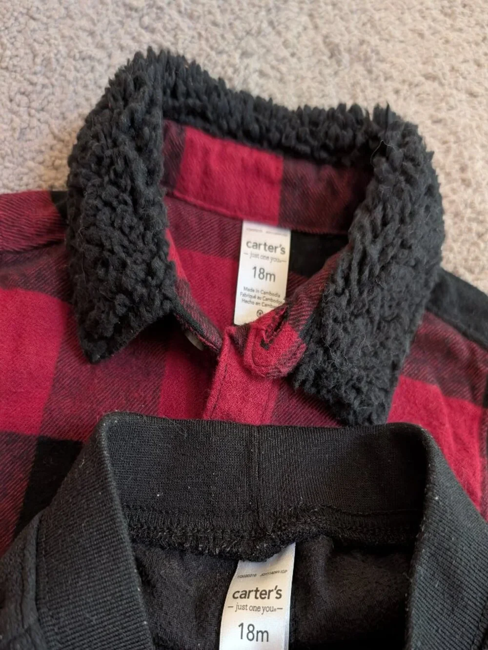 Carter's Flannel and Joggers